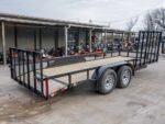 6.4x18 Dovetail Utility Trailer with Side Gate (2) 3,500lb Axle