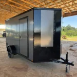 6x12 Single Axle Charcoal Blackout Enclosed Cargo Trailer – Collins Custom Cargo