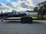 7' x 18' I-Beam Equipment Trailer (2) 7K Axles Stand-Up Ramps 14K GVWR