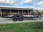 7' x 18' I-Beam Equipment Trailer (2) 7K Axles Stand-Up Ramps 14K GVWR