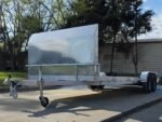 7' x 22' All Aluminum Flatbed Car hauler W/ Deflector & Ramps (2)5,200lb axles 10K GVWR