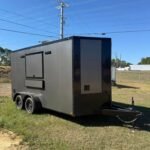 7x14 Titanium Cargo Charcoal Blackout Concession Trailer for Sale