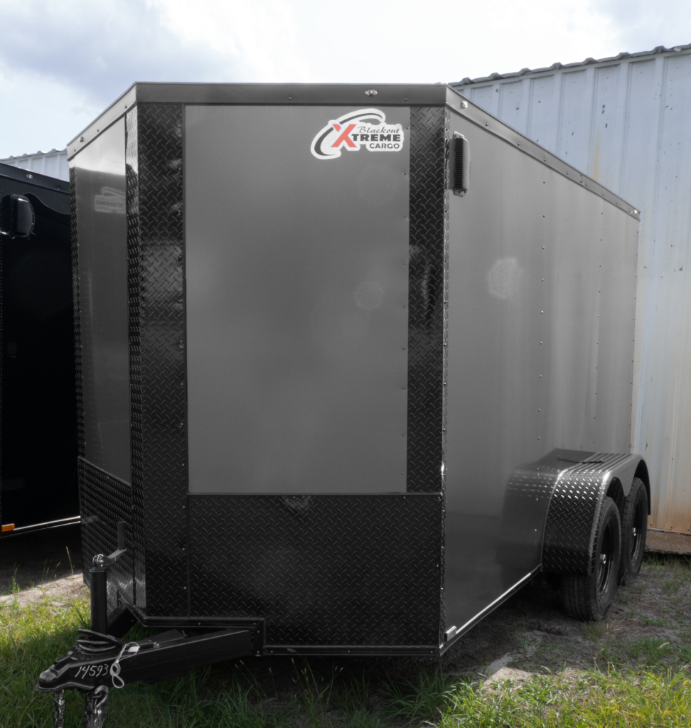 7x14TA Xtreme Cargo Charcoal Blackout Enclosed Cargo Trailer for Sale 7x14TA Xtreme Cargo Charcoal Blackout Enclosed Cargo Trailer for Sale