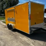 7x16 Hook and Line Cargo Yellow Concession Trailer for Sale