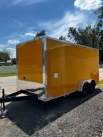 7x16 Hook and Line Cargo Yellow Concession Trailer for Sale