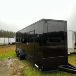 7x16 Xtreme Cargo Black Blackout Enclosed Cargo Trailer for Sale