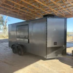 7x16TA Coast to Coast Gray Blackout Concession Trailer for Sale