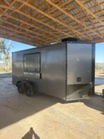 7x16TA Coast to Coast Gray Blackout Concession Trailer for Sale