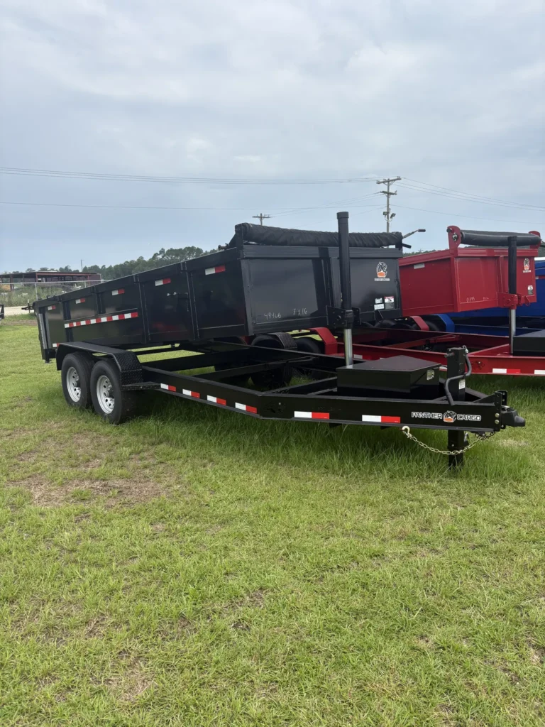 7x16TA2 Panther Cargo Dump Trailer Black