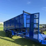7x22TA2 Titan Pro Series Dump Trailer Royal Blue with 4ft Equipment Deck