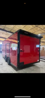 8.5x20TA2 Titanium Cargo Red Blackout Race Trailer