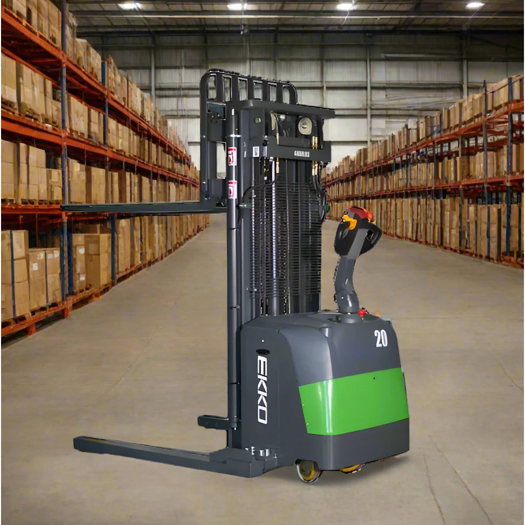 Electric Straddle Stacker | 4400 lb. Cap.| 216" Height | EKKO EB20CS-216Li Electric Straddle Stacker | 4400 lb. Cap.| 216" Height | EKKO EB20CS-216Li