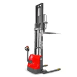 MechMaxx 2640lbs Electric Straddle Stacker, 118" Lift, Adjustable Legs & Forks, F26-118SLA