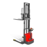 MechMaxx 3300lbs Electric Straddle Stacker, 118" Lift, Adjustable Legs & Forks, F33-118SLA