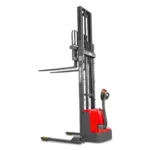 MechMaxx 3300lbs Electric Straddle Stacker, 138" Lift, Adjustable Legs & Forks, F33-138SLA
