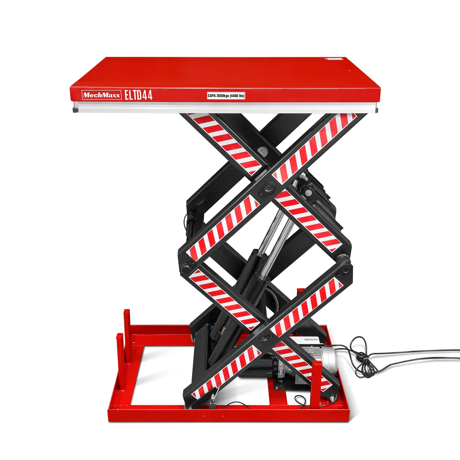 MechMaxx 4400lbs Capacity Stationary Electric Hydraulic Double Scissor Lift Table, 51.2" x 33.5" Platform, 70.1" Lift Height, UL Certified Motor, ELTD44 MechMaxx 4400lbs Capacity Stationary Electric Hydraulic Double Scissor Lift Table, 51.2" x 33.5" Platform, 70.1" Lift Height, UL Certified Motor, ELTD44