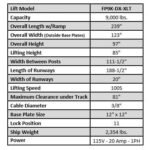 Tuxedo FP9K-DX-XLT 9,000 lb Deluxe Storage Lift Extended Length / Height -...